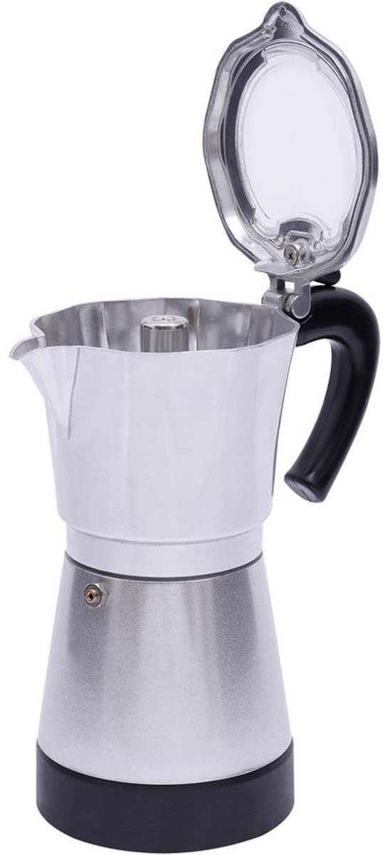 Espressomachine - Koffiezetapparaat - Italiaanse Koffie - Afneembare Basis - 300 ml - Zilver