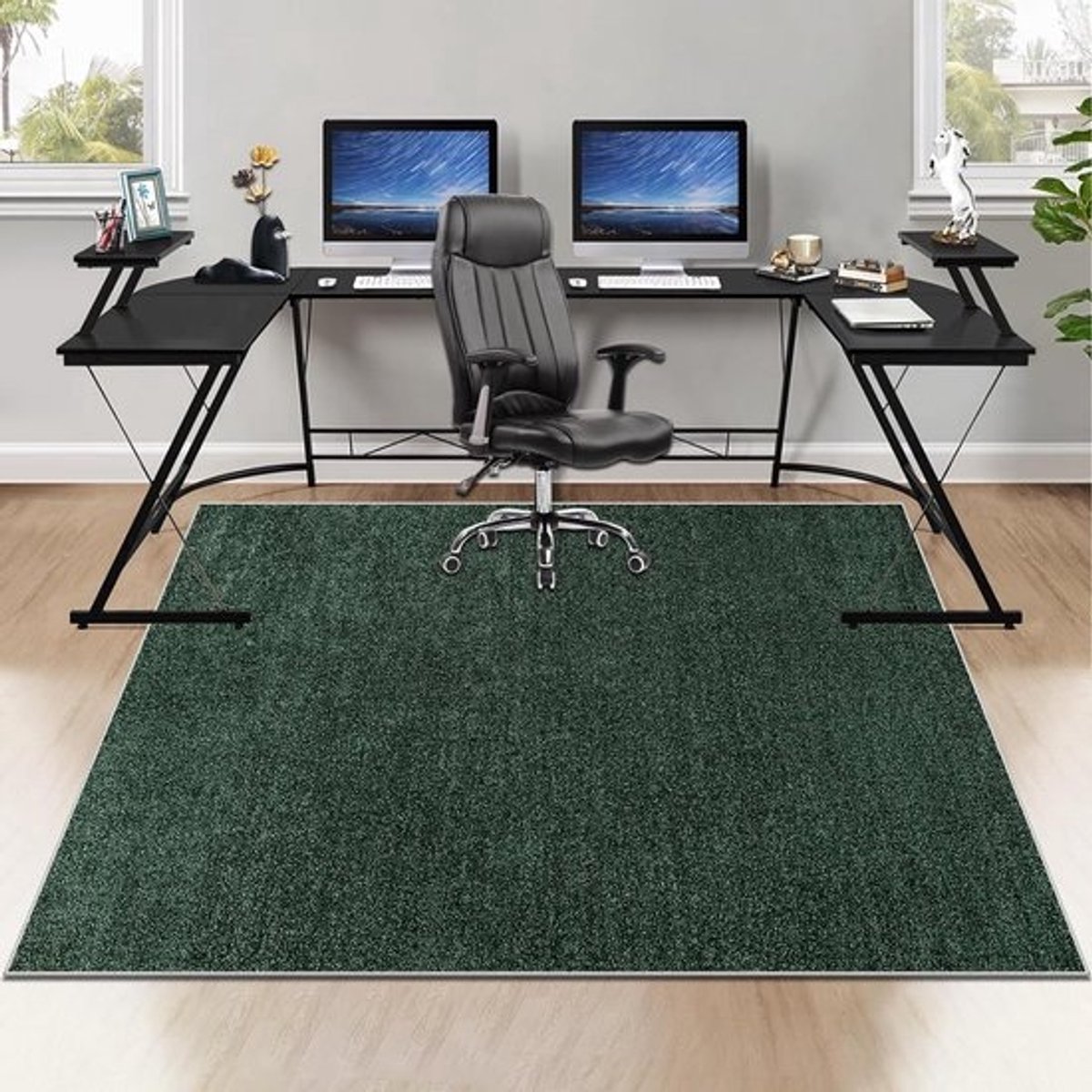 Vloermat Bureaustoel - Stoelmat Beschermmat - Vloer Beschermen - Antislip Katoen Onderkant - 60 x 70 cm - Color-m927