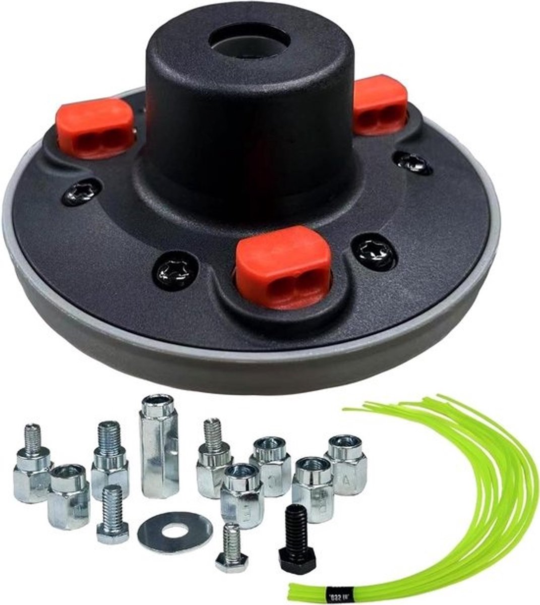 Trimmerkop Vervanging - Onkruideter Kop - Gazon Onderhoud - Universele Pasvorm - 12 cm - Zwart