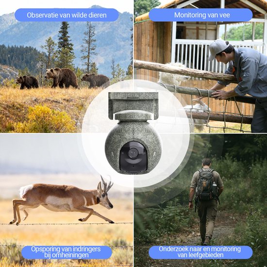 EZVIZ EB8 Pro 4G Ranger Kit - 4K Beveiligingscamera Buiten - 8W Zonnepaneel - 360° Draaibaar - 4G & Dual-Band WiFi - Slimme Detectie - Google Assistant & Amazon Alexa - IP65 — afbeelding 3