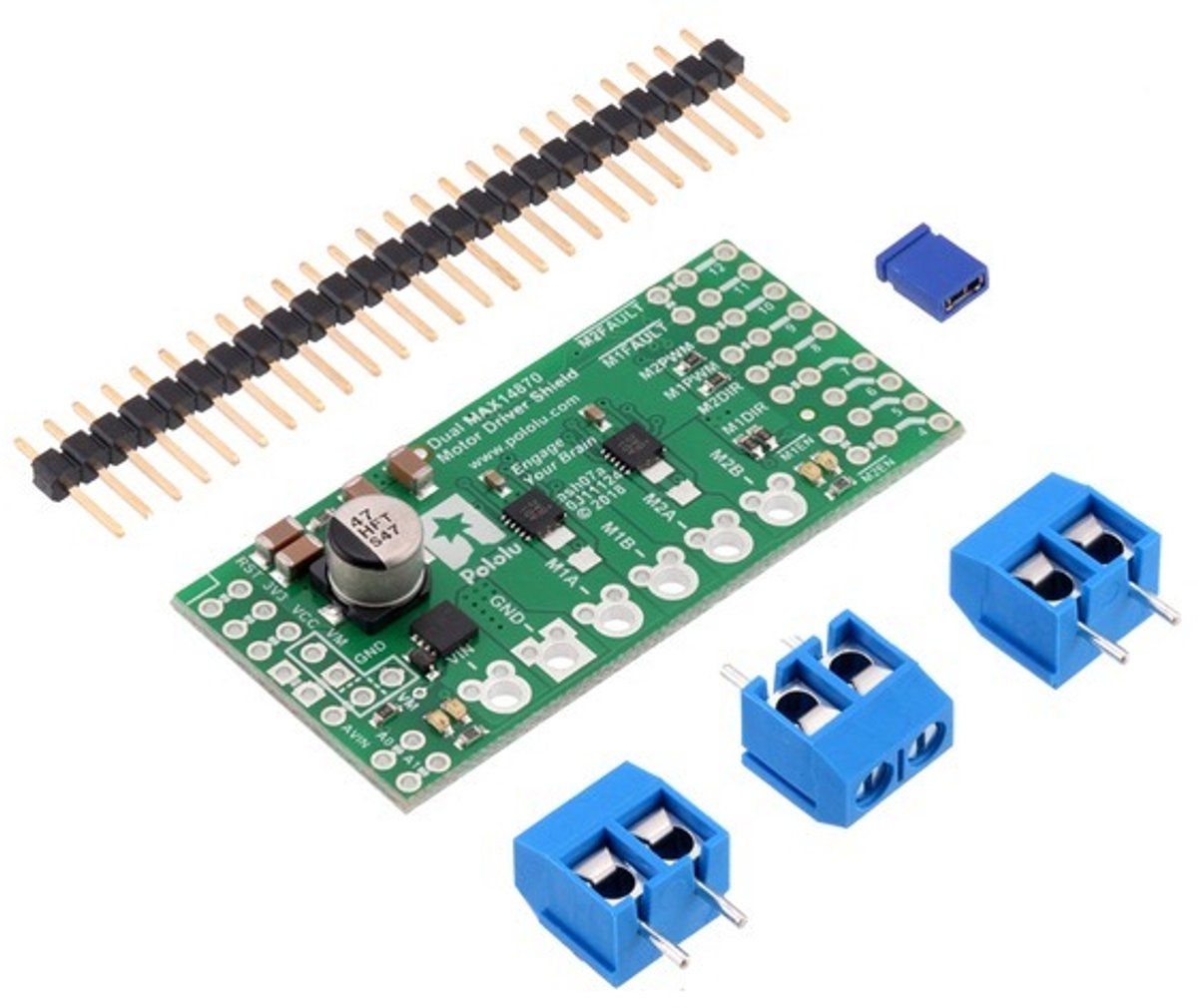Dual MAX14870 Motor Driver Shield for Arduino Pololu 2519