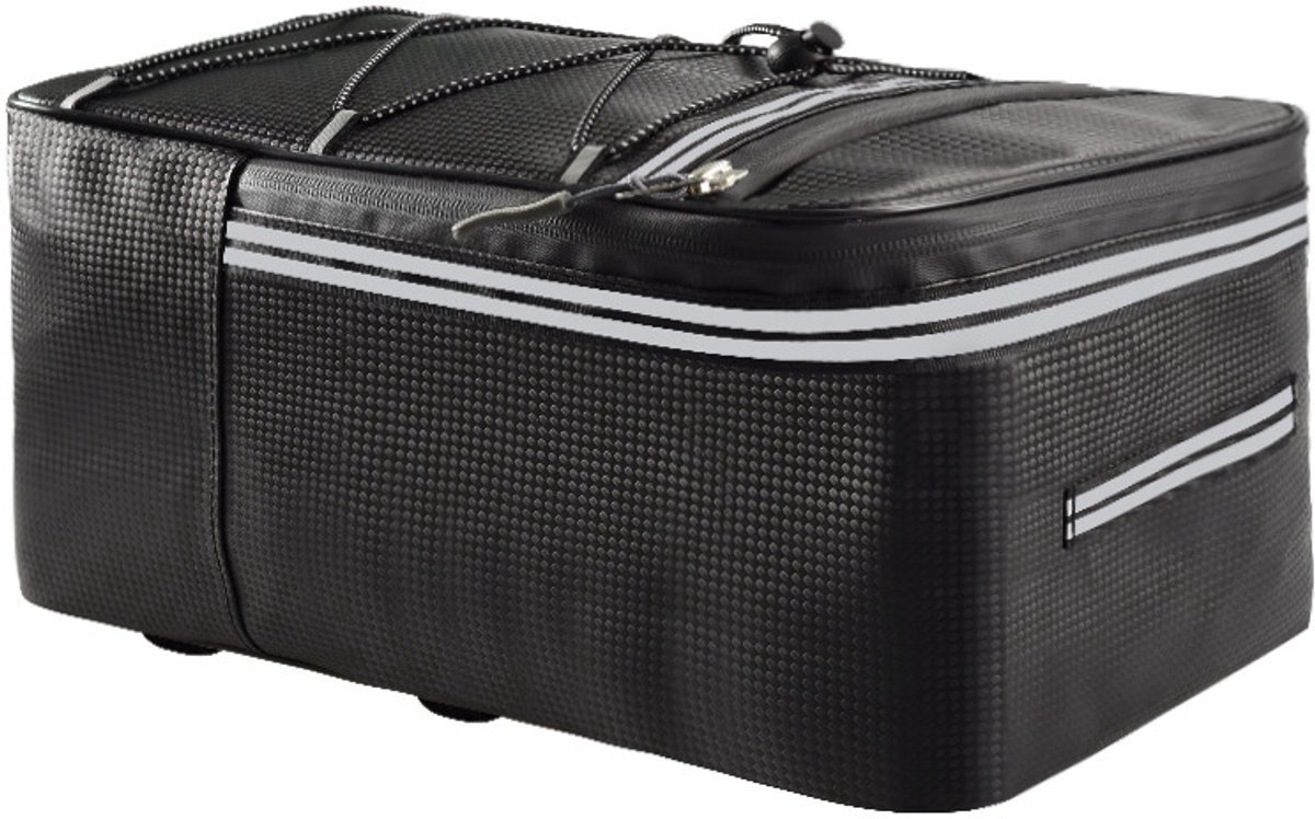 Bagagedragertas, Bicycle Bag - Fietstas Achterzit, Rugzak, Geschikt voor Fiets Achterzitjes, Elektrische Fietsen en Picknicks, 8 Liter Capaciteit, Zwart, Oxford Stof