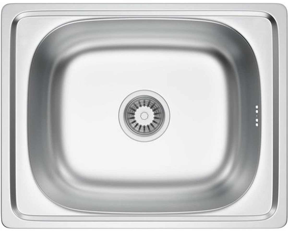 Inbouw Spoelbak RVS 40x50 cm - Eén Kuip met Kraangat en Sifon - Keukenspoelbak