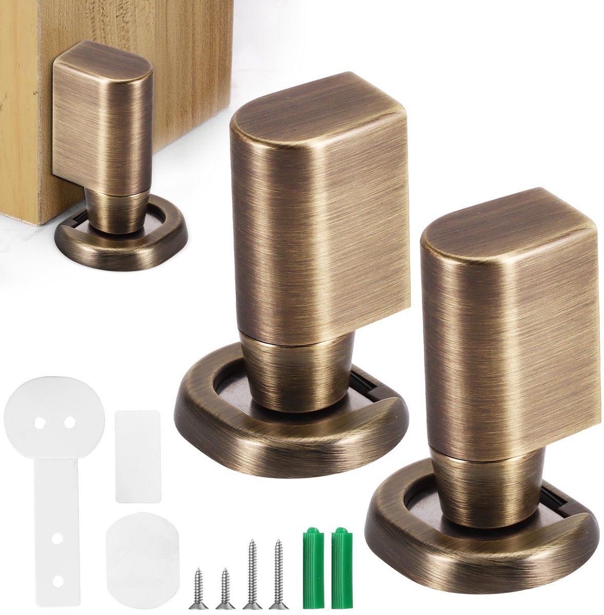 Deurstopper - Magnetisch - Zelfklevend - Vloermontage - 2 stuks