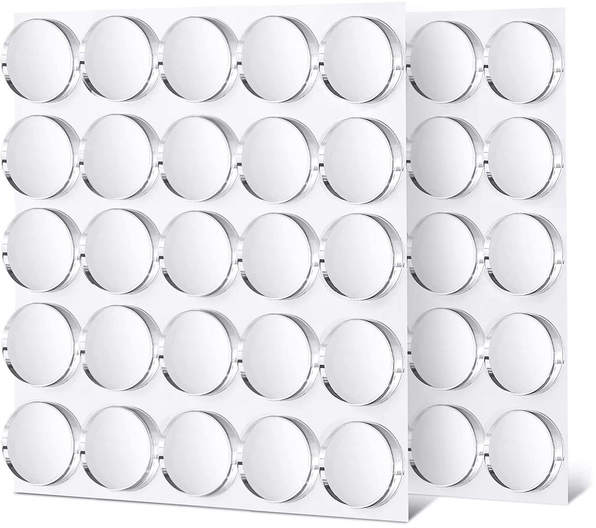 Zelfklevende Rubberen Noppen - Stootbuffer voor Deuren, Meubels, Glas en Wanden - Transparant - 50 stuks - 20 x 2 mm