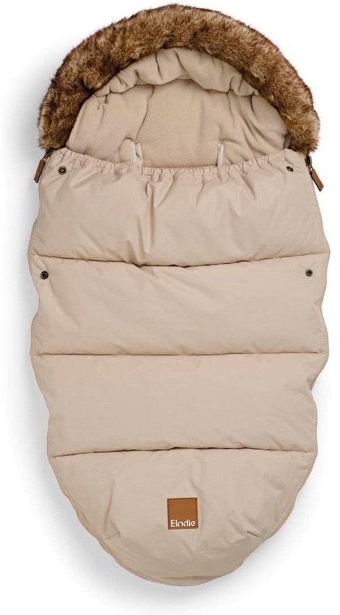 Footmuff Baby Stroller Winter Universal - Warm Lined Thermo Sleeping Bag Baby, Windproof and Waterproof, Suitable for Strollers and Buggy - Pure Khaki