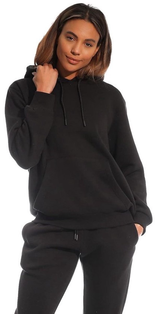 Zwarte Dames Hoodie met Capuchon | Zachte Loungewear voor Comfort en Stijl