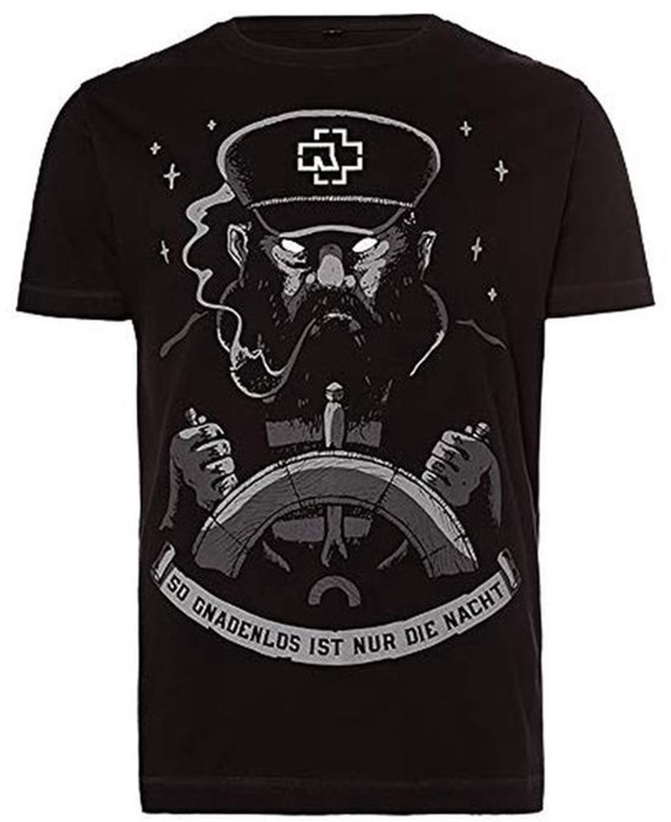 Unisex T-shirt Seemann - Zwart met Multicolor Print