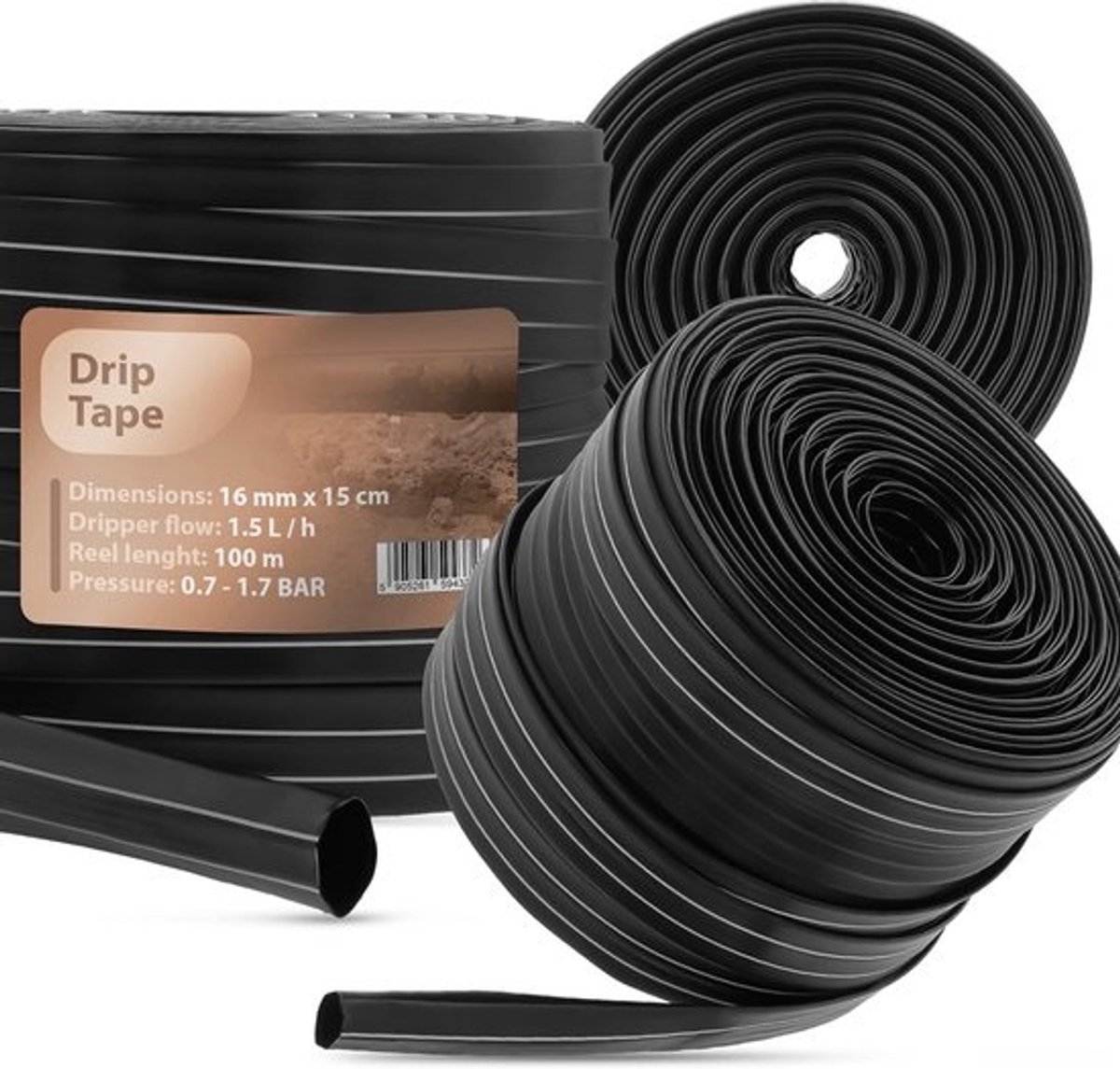 Druppelband 100 Meter - 16mm Irrigatieslang voor Efficiënte Tuin- en Veldbemewatering