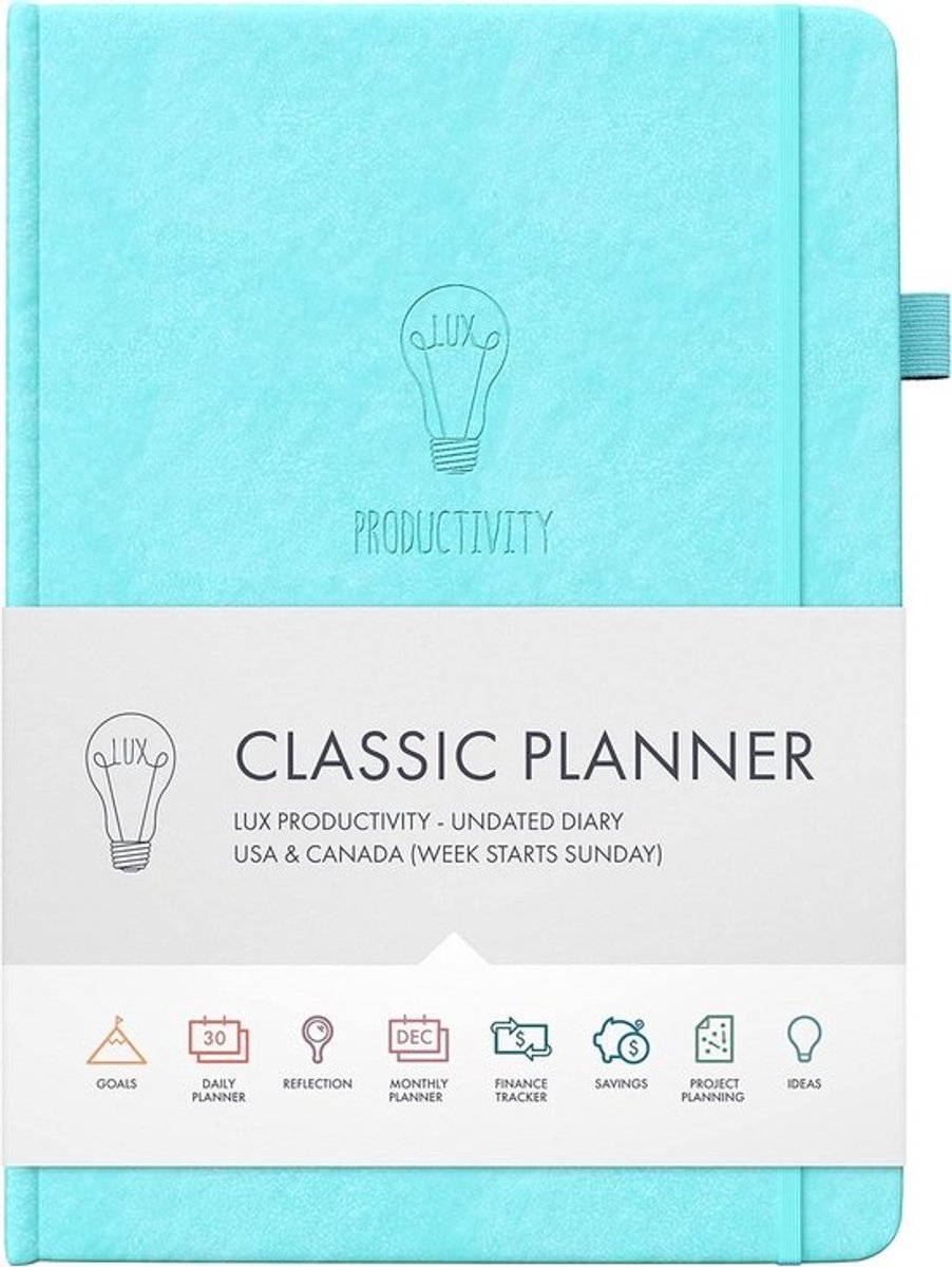 Ongedateerde Dag- en Weekplanner voor Productiviteit, To-Do Lijsten en Gewoontetracking