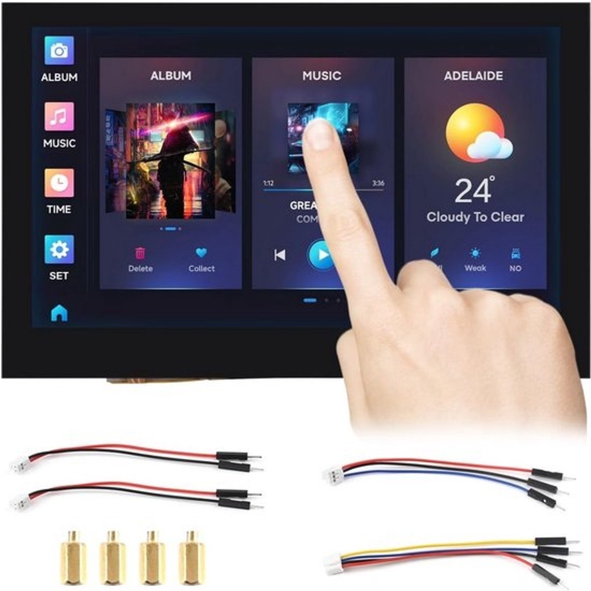 4.3 Inch Capacitief Touchscreen Ontwikkelbord met ESP32-S3, 800x480, WiFi, voor Home Assistant en ESPHome