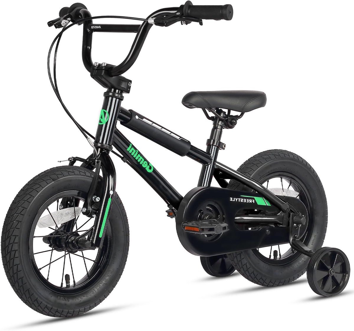 Kinderfiets - Loopfiets - Leren Fietsen - Met Stabilisatoren - 12-16 Inch - Zwart