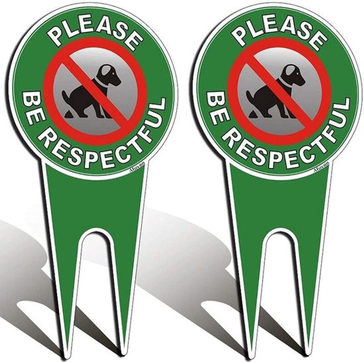 2-pack Respectvolle Borden: Graag Geen Hondenpoep Buiten