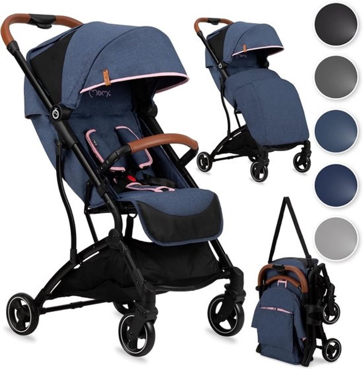 Lichte en Compacte Kinderwagen Vanaf 6 Maanden - Inklapbaar met Grote Opbergmand