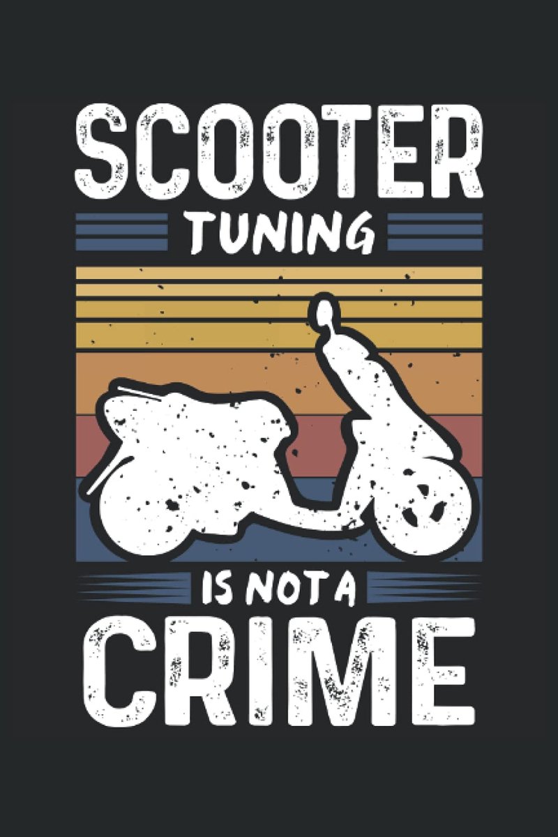 Scooter Tuning Moped Retro Mofa Notizbuch (liniert) Roller Vintage - ShopVlot