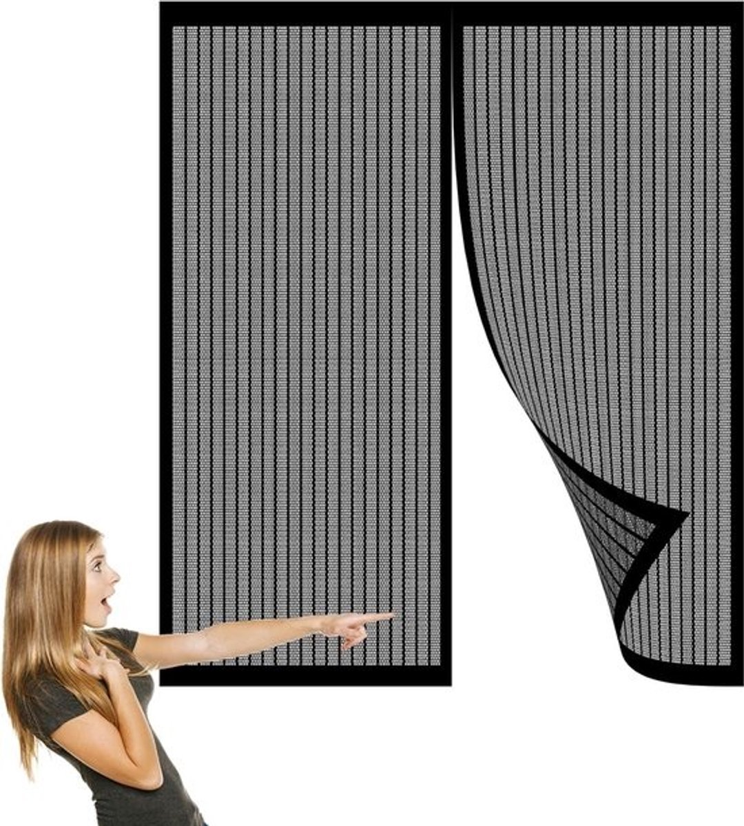 Magnetisch Raamhor 70x140 cm met Sterke Sluiting - Anti-Muggen en Insectennet