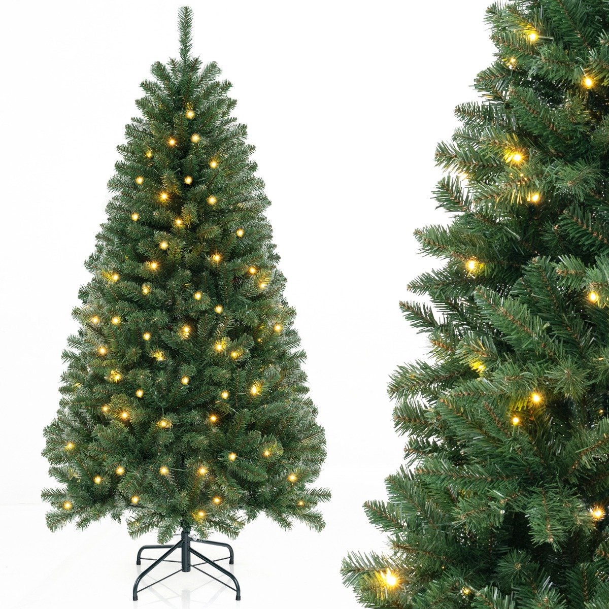 SureDeal® - Kerstbom - Kunstkerstboom - PVC takken Warmwitte - Handschoenen - Groen