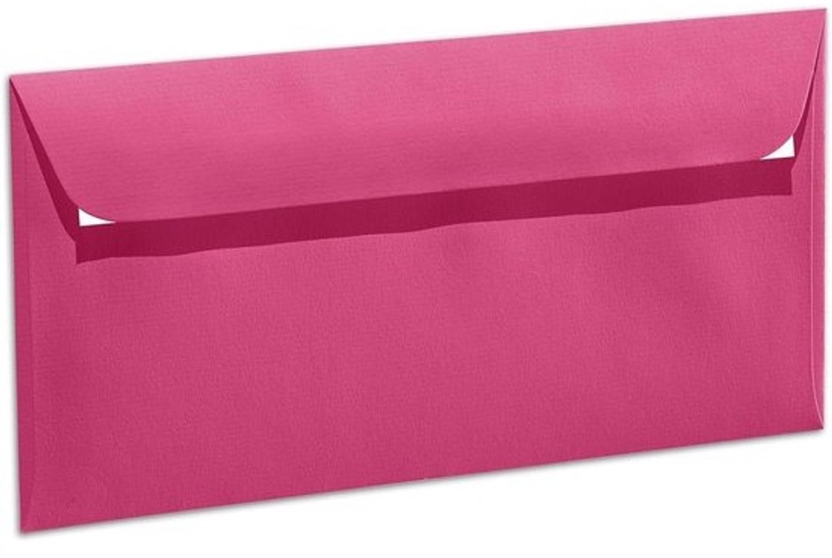 Enveloppen DIN lang - Brievenveloppen Postenveloppen - Persoonlijke Post Versturen - Zonder Kijkvenster - 50 stuks - Fuchsia-roze
