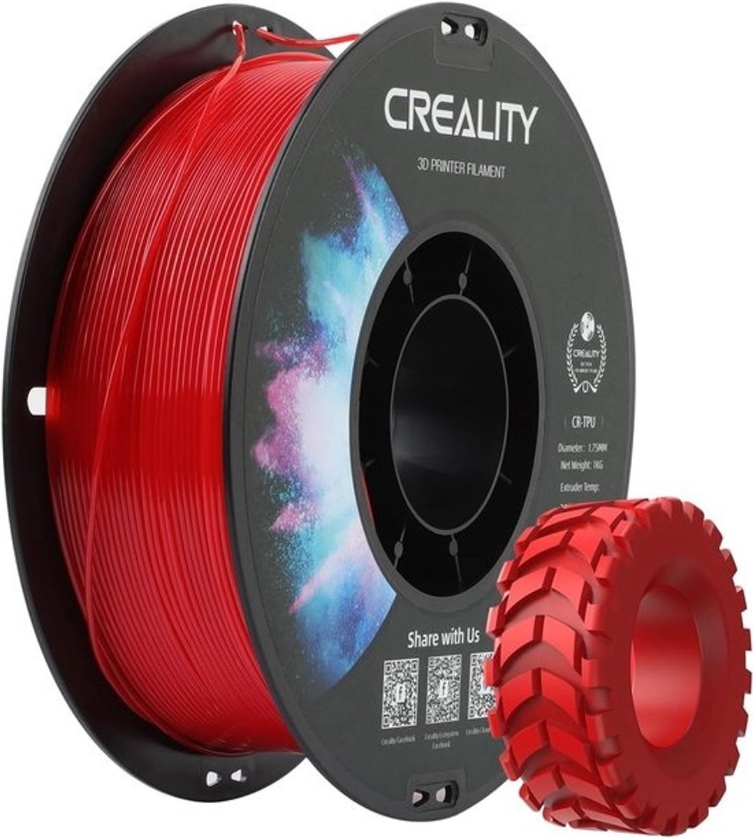 Solidchoice - Creality TPU Filament 1.75mm voor 3D Printen in Rood