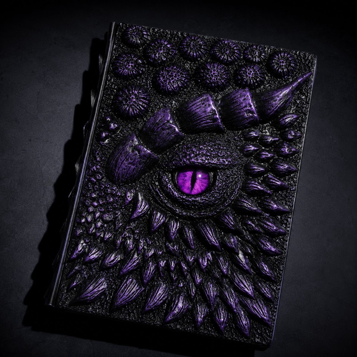 Casalora® 3D Drakenoog Notitieboek – Vintage Fantasy Journal met 3D Reliëf Hardcover van Hars – Schrijfboek voor Dagboek, Notities, Schetsen & Cadeau