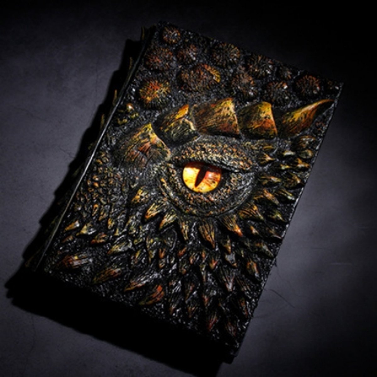 Casalora® 3D Drakenoog Notitieboek – Vintage Fantasy Journal met 3D Reliëf Hardcover van Hars – Schrijfboek voor Dagboek, Notities, Schetsen & Cadeau