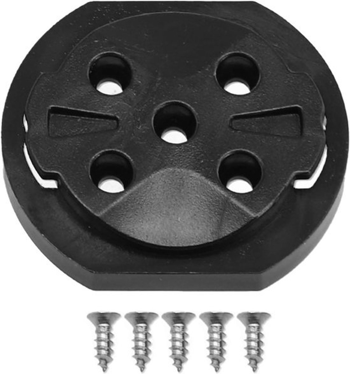 Fietscomputer Mount - Reparatie Onderdeel - Fiets Navigatie - Duurzaam Nylon Materiaal - 12 x 8 x 1 cm - Zwart