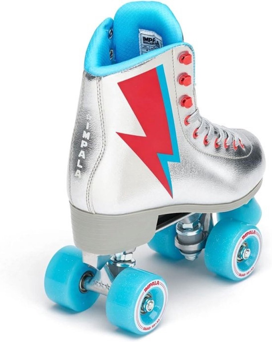 Rolschaatsen - Quad skates - Stadsverkenning - Opvallende zilverlook - 8 UK - Zilver