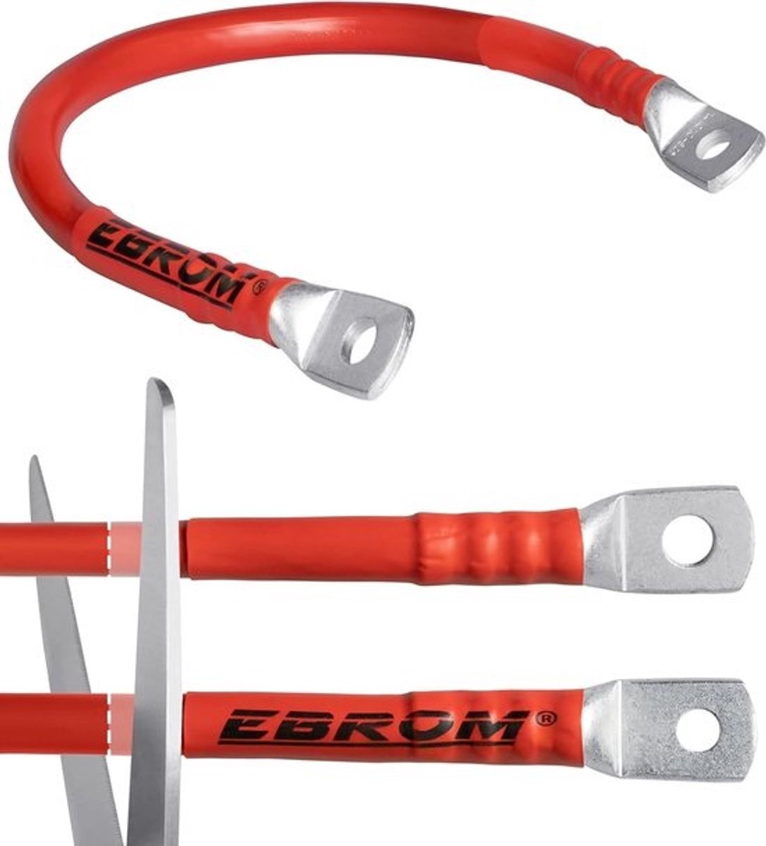 Accukabel - Autokabel - Voertuig Elektronica - Kant-en-klaar Gemonteerd - 16 mm² M8 - Rood