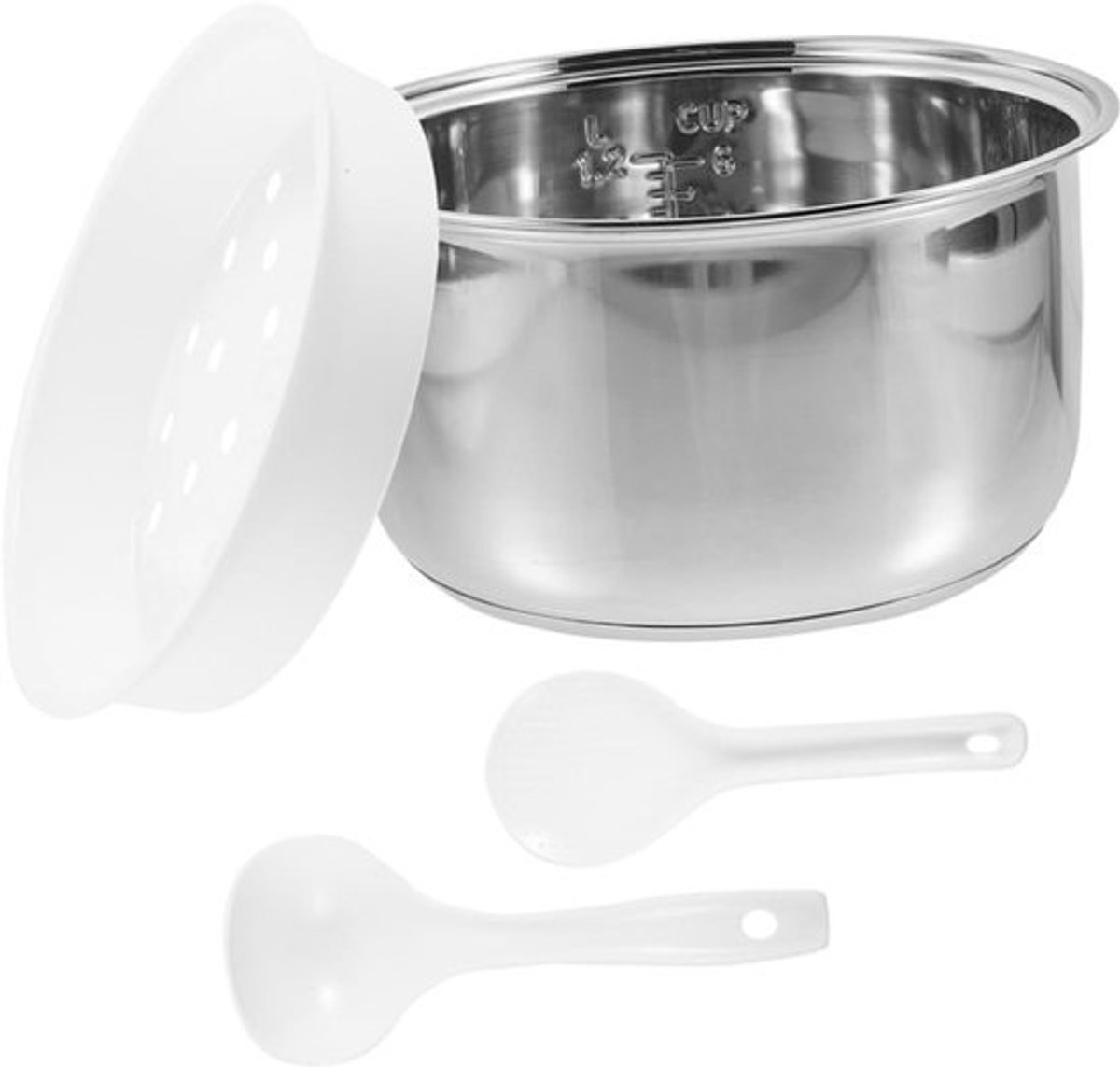 Rijstkoker Binnenpan - Reserve Kookpot - Verse Rijst Koken - Universele Pasvorm - 25cm Diameter - Diverse Kleuren