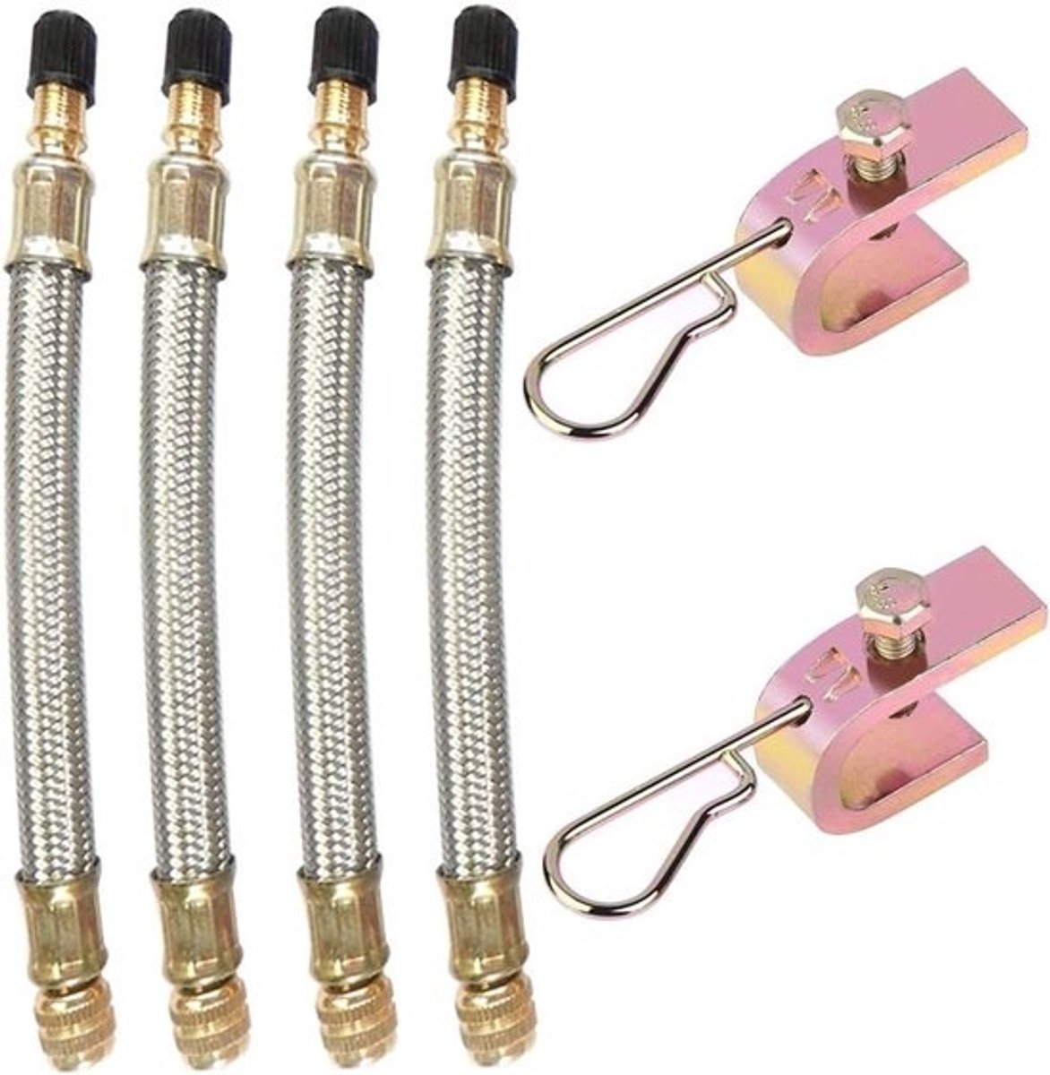 4 Delige Ventielverlenging Adapter voor Vrachtwagens en Campers - 18 cm