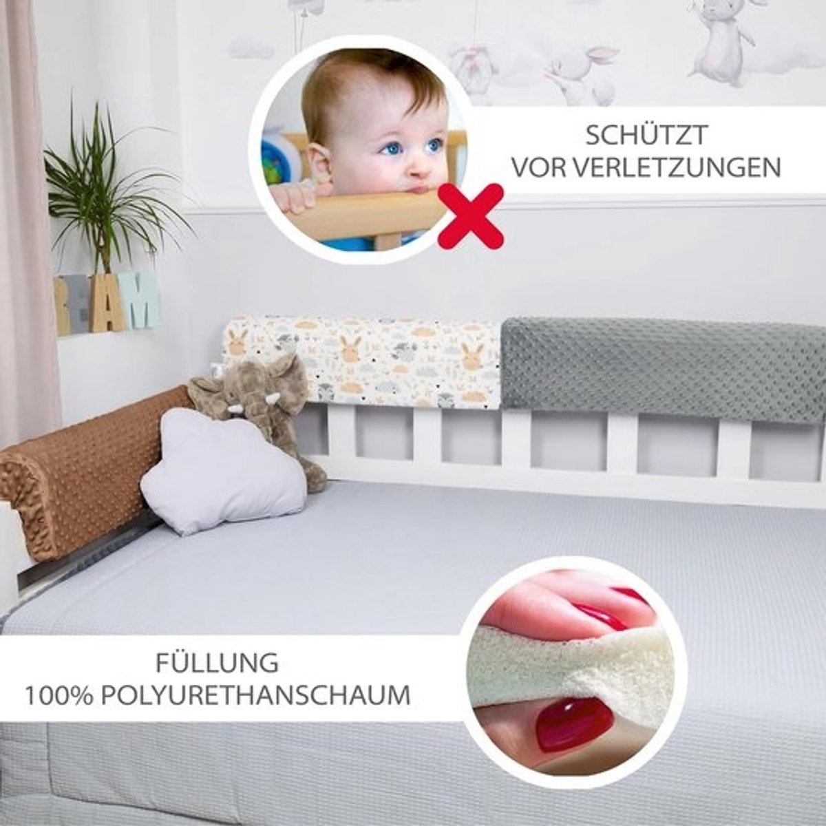 Bedrandbeschermer Kind 120 cm - Valbeveiliging en Comfort voor Kinderbedden
