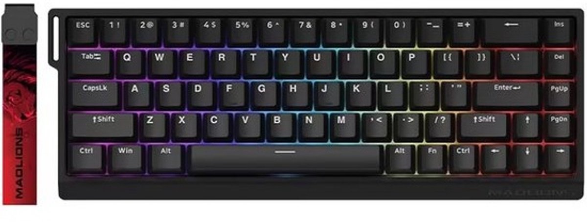60% Mechanisch Gaming Toetsenbord met Magnetische Schakelaars, Instelbare Triggersnelheid en RGB Verlichting
