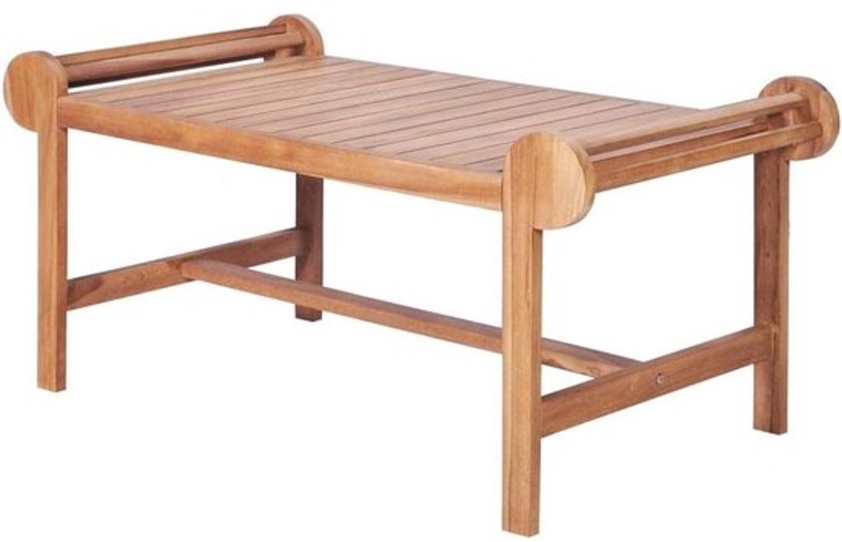 Houten Koffietafel - Tuin Salontafel - Buiten Ontspannen - Valbeveiliging - 100x50x45 cm - Teak