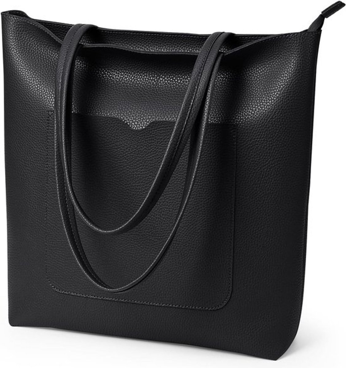 Grote Dames Shopper Tas van Waterdicht PU-Leer - Handtas met Ritssluiting voor Werk en Reizen