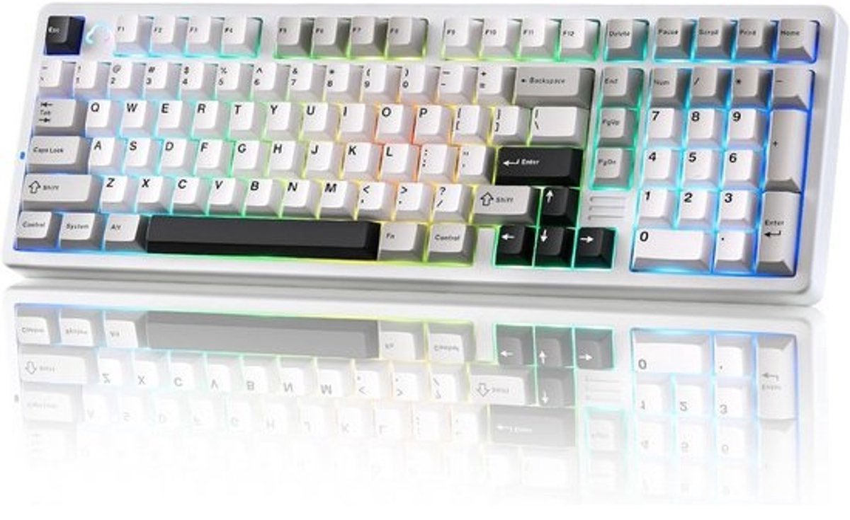 Draadloos Mechanisch Gaming Toetsenbord Full Aluminum Gasket Mount QMK/VIA Programmeerbaar