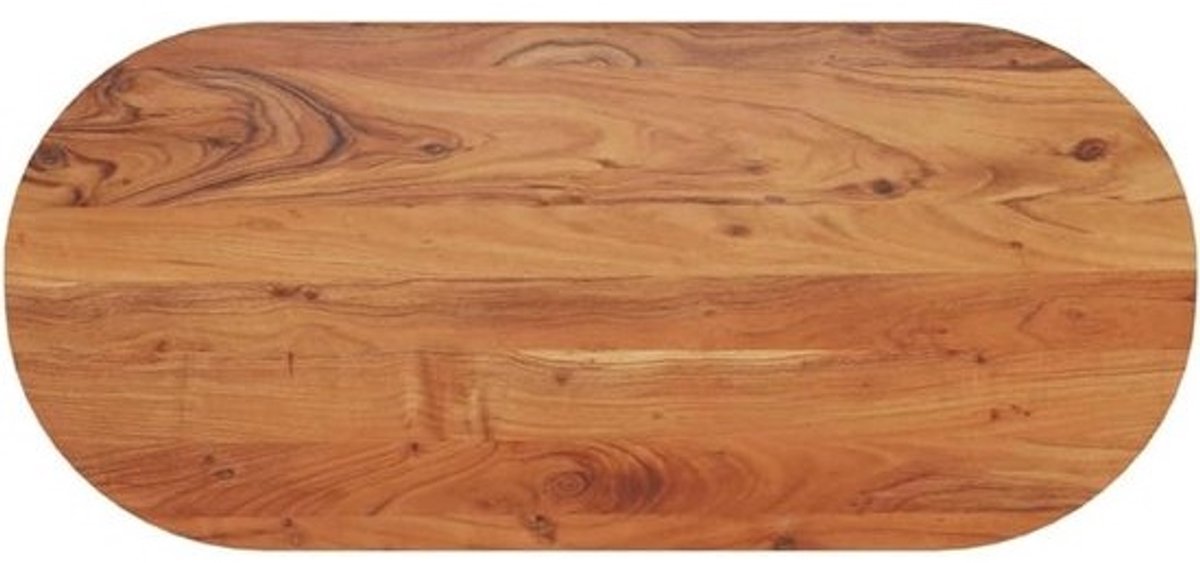 Tafelblad Ovaal - Bureau blad - Tafel Opknappen - Massief Acaciahout - 110x50x2.5 cm - Natuurlijk Hout