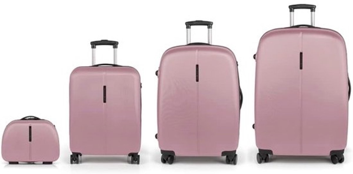 Koffer Set - Reisbagage Vierdelig - Vakantie Voorbereiding - Vier Zwenkwielen - 54x29x77cm - Zwart