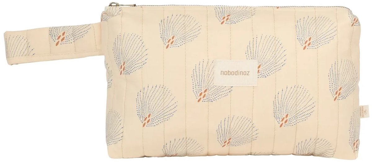 Nobodinoz STORIES Cosmetica tas, 30 x 18 x 7 cm, Kleur: Blauw Gatsby / Crème