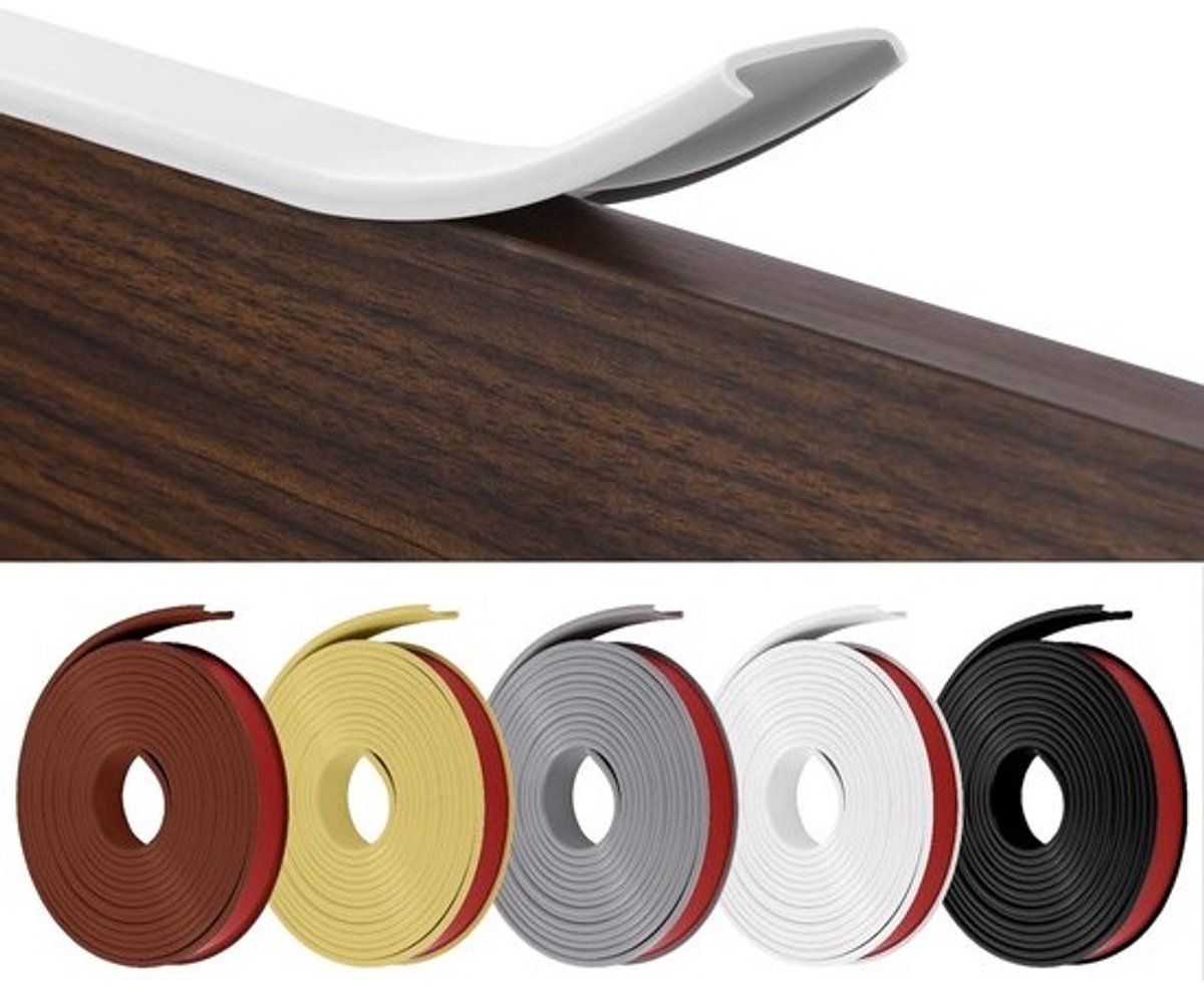Zelfklevende U-vormige Meubelband - Flexibele Beschermstrips voor Werkbladen en Kasten - 5 m x 20 mm