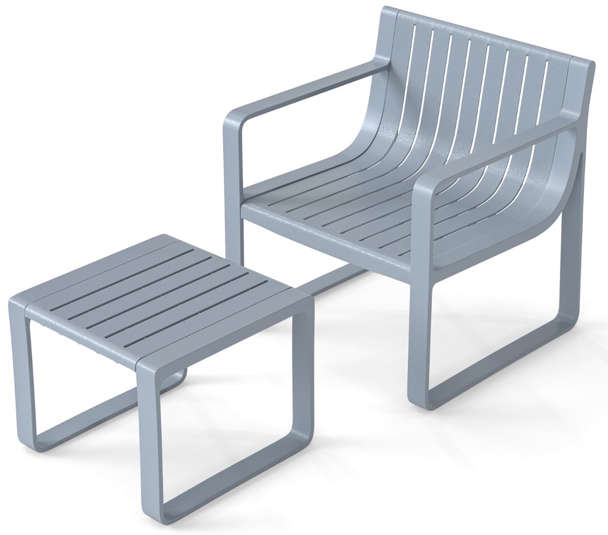 SureDeal® - Tuinset - Delige Tuinloungeset - Vierkante Salontafel Weerbestendige - Stoelenset - Patiobalkon - 60x64x70 cm - Grijs