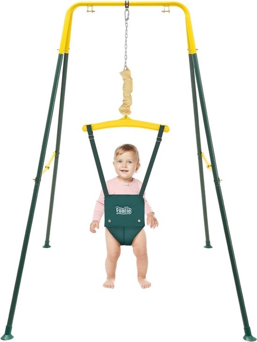 Veilige Babyschommel met Standaard voor Binnen en Buiten | Leeftijd 6-24 Maanden | Verstelbaar