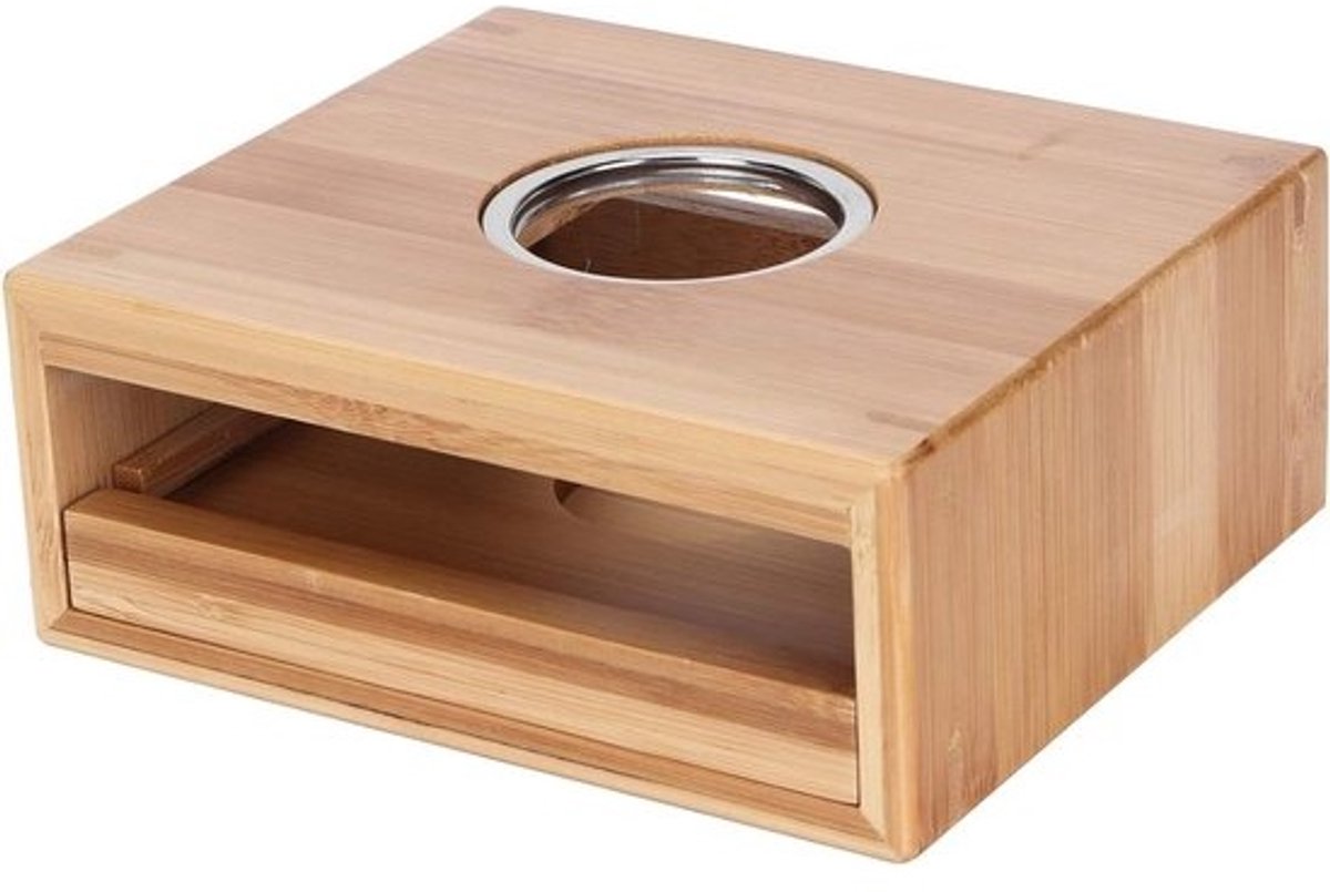 Theepot Warmer - Verwarmingsbasis Theewaar Accessoire - Thee Warm Houden - Natuurlijk Bamboe Materiaal