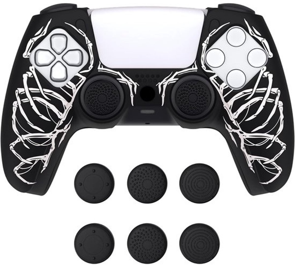 Antislip Siliconen Controller Hoes voor PS5 met 6 Duim Grips - Dockable en Comfortabel
