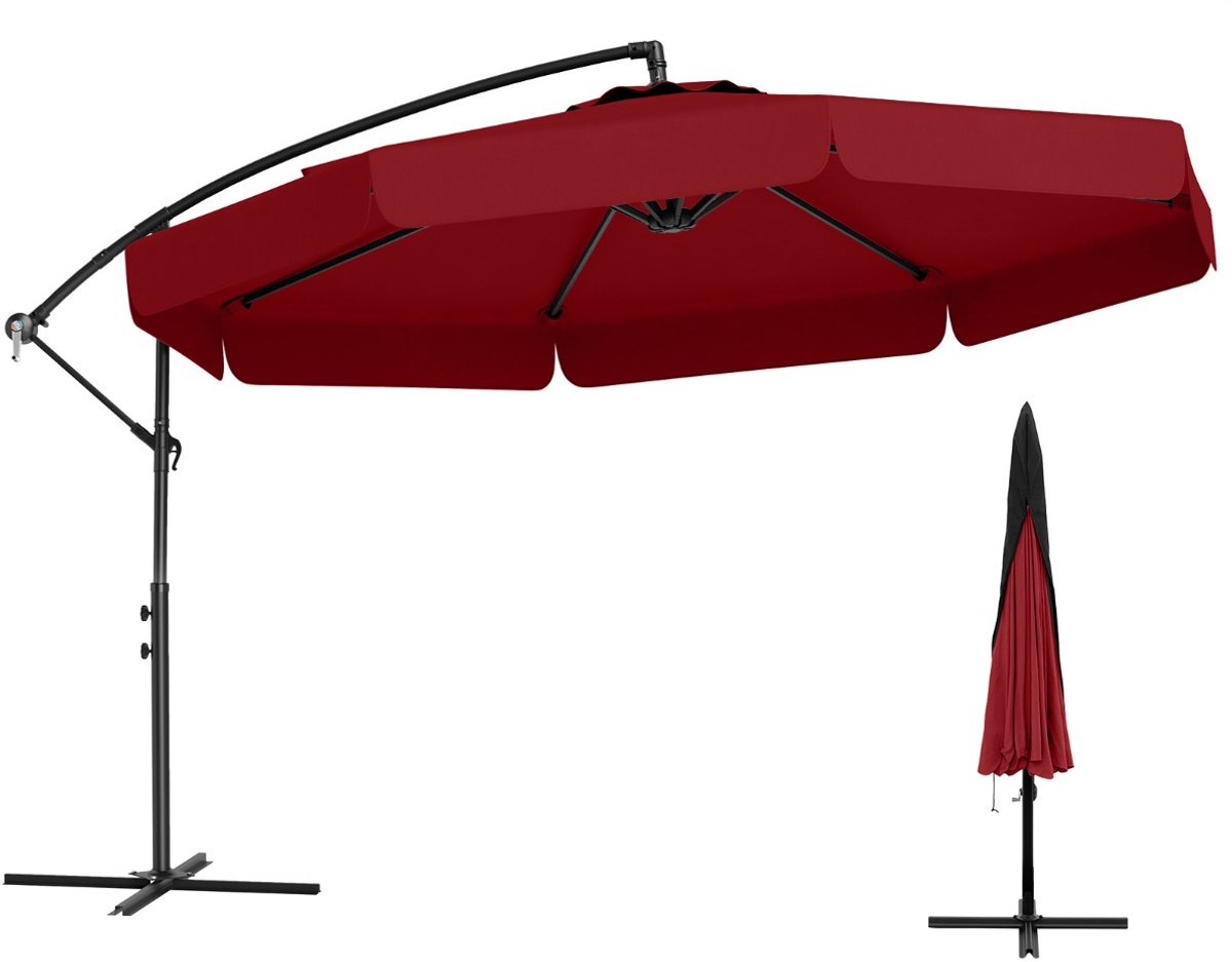 SureDeal® - Parasol - Zonneparasol - Hoes Eenvoudig Hoogte - Buiten - 305x250 cm - Beige