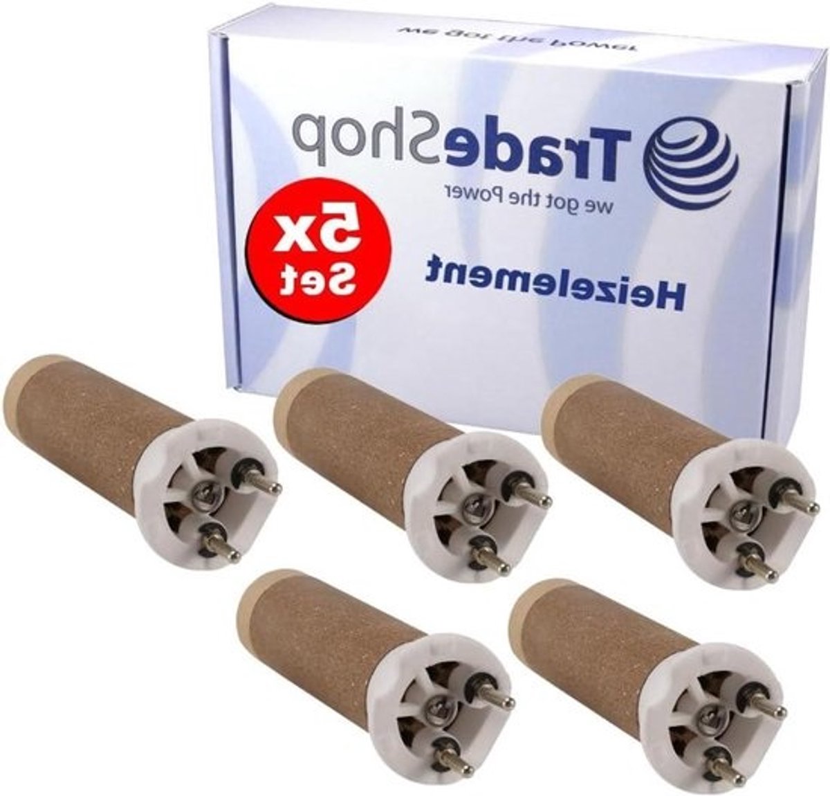 Verwarmingselement - Reserveonderdeel Heteluchtpistool - Apparaat Reparatie - Keramisch Materiaal - 26mm x 103mm - Beige