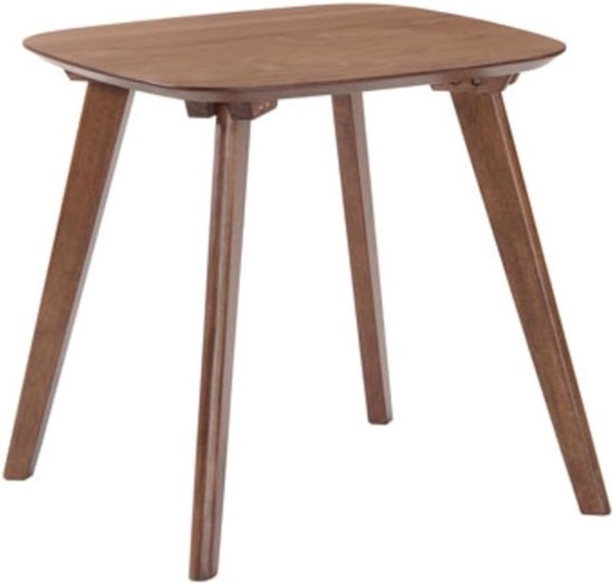 Bijzettafel Rond - Houten Tafel - Woonkamer Decoratie - Scandinavische Stijl - 50 cm Hoog - Walnoot Bruin