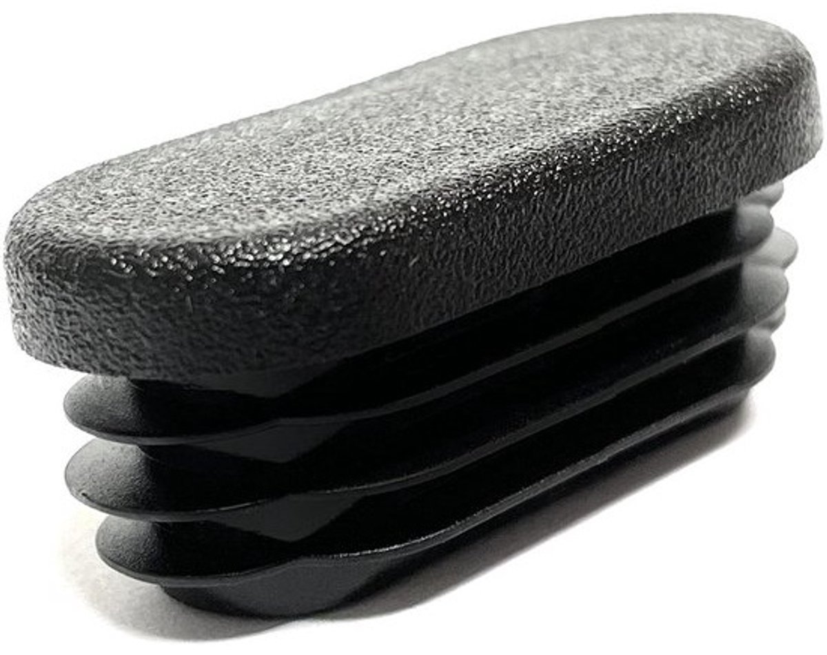 Solidchoice - Dailygoody - Ovale Buispluggen - Lamellenpluggen 40 x 20 mm - Eenvoudige Montage - Zwart - Geschikt voor Wanddikte 0,8-3 mm - 10 Stuks
