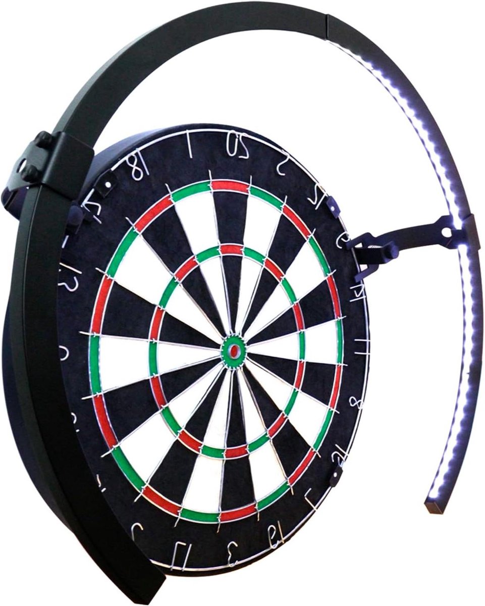 Dartbord Verlichting - Professionele Darts - Schaduwloos Spelen - 260° Verstelbaar - 68 x 68 cm - Zwart