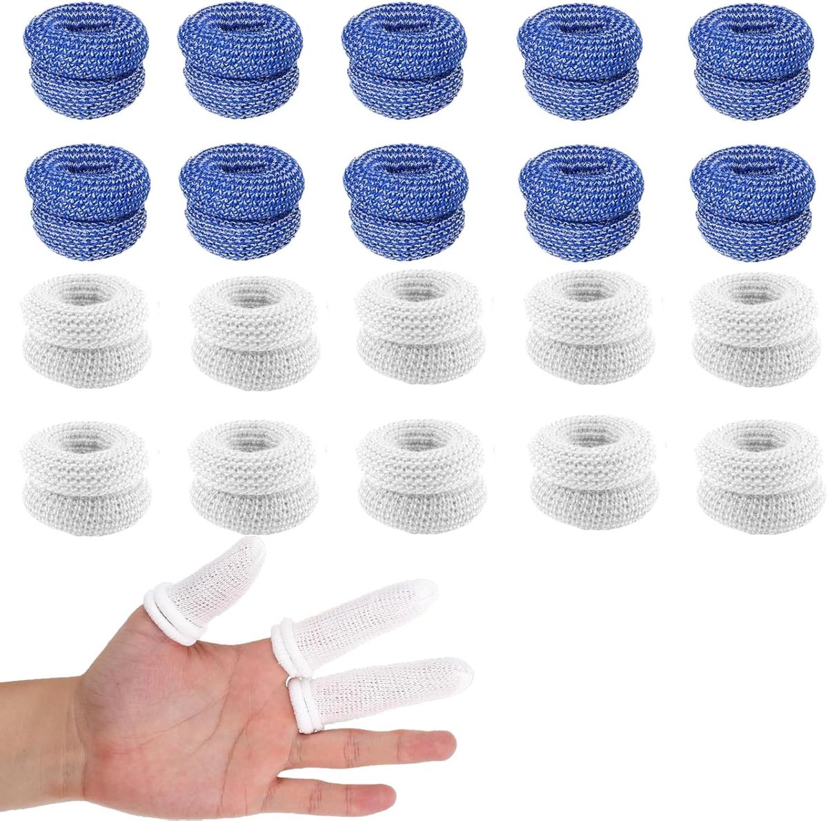Ademend en antislip vingerbescherming, 20 stuks, snijbestendig voor keuken, tuin en sculptuur, ideaal voor veilige handelingen