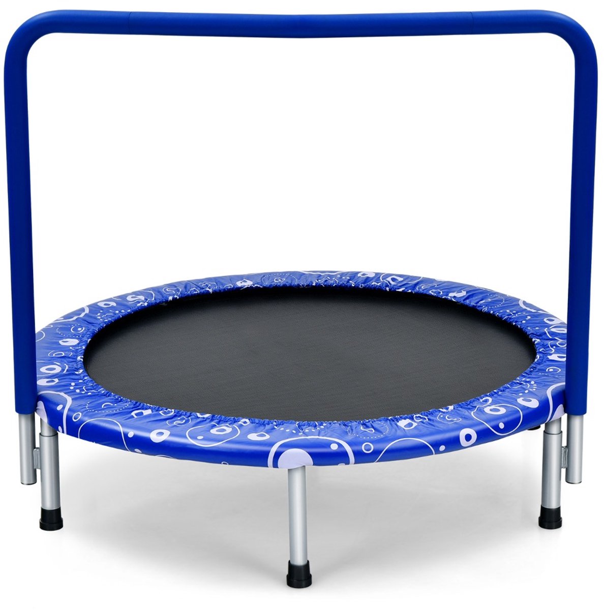 SureDeal® - Trampoline - Mini Opvouwbare - Peuters Draagbare Fitness - Zwart - 70x32x8 cm - Blauw